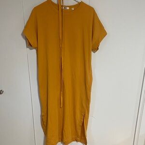 Uniqlo Mustard Midi Dress